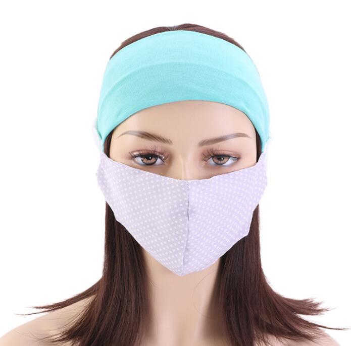 Button sports headband