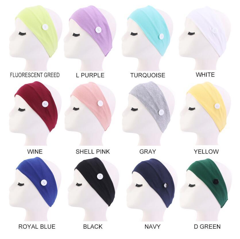 Button sports headband