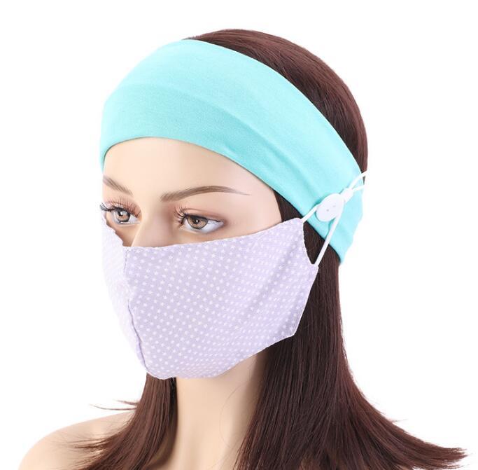 Button sports headband